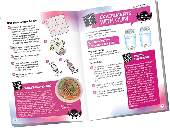 Thames & Kosmos Super Duper Bubble Gum Lab STEM Experiment & Activity Kit | Make Your Own Yummy Bubble Gum in 3 Flavors! | Learn About Science of Elastic Materials | Food Ingredients Included Small