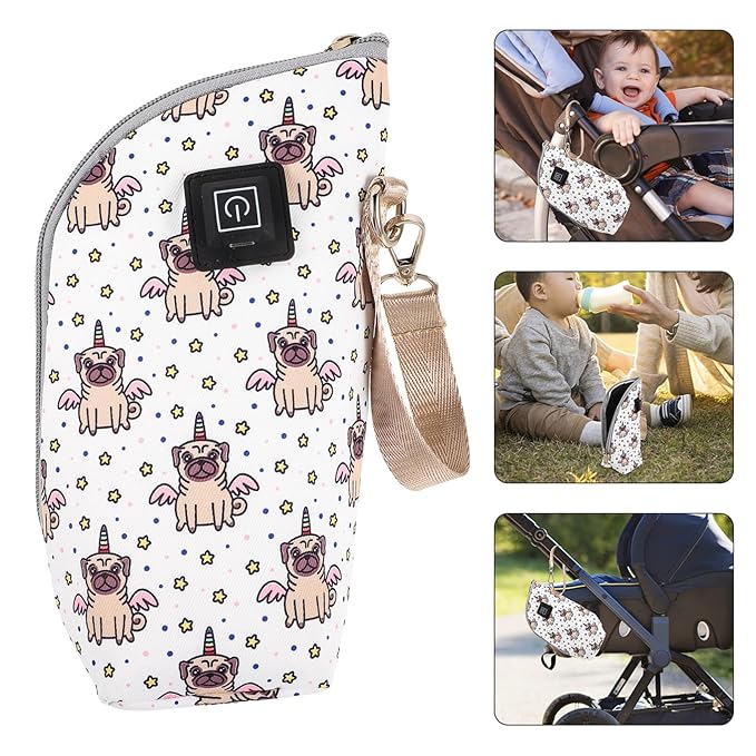 Healifty Bottle Warmer 3 Temperature Levels Portable Bottle Heater Compact Milk Warmer Cover