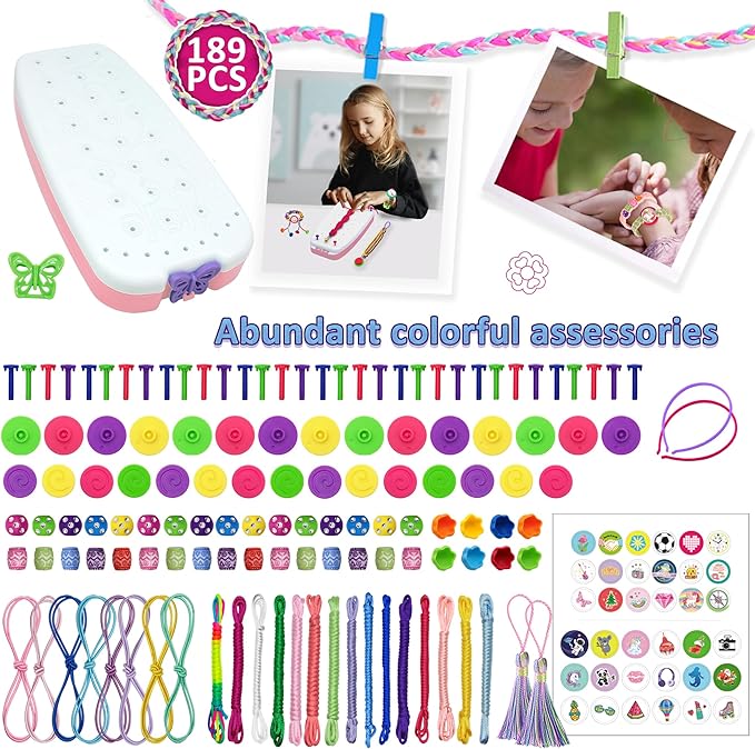 LivyChouance Friendship Bracelet Making Kit, Arts and Crafts for Kids Ages 8-12,Popular Bracelets String Maker Toys Set Craft Making Kit Christmas Birthday Gift for Girls 6 7 8 9 10 11 12