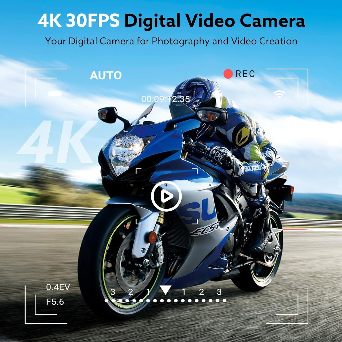 Digital Camera, 4K 64MP Cameras for Photography with 3" 180° Flip Screen,Macro and Wide-Angle Lenses,16X Vlogging Camera for YouTube with 64GB Micro SD Card for Beginner, Teens