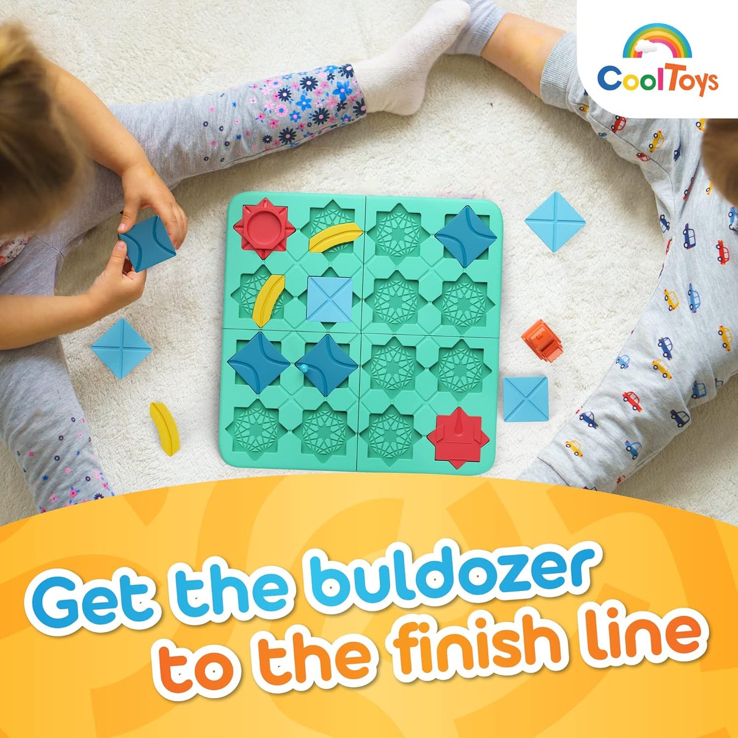 CoolToys Build-A-Track Brain Teaser Puzzles for Kids Ages 4-8 - Educational Smart Logic Board Game for Children, 4 Levels & 100+ Skill-Building Challenges, Fun Home & Travel Boys & Girls STEM Activity