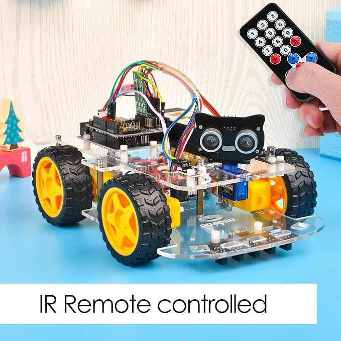 OSOYOO V2.1 Smart IOT Robot Car Kit for Arduino - Early STEM Education for Beginner and Teenager – Learn Circuit, Sensor - Get Hands-on Experience on Programming, Electronics Assembling, Robotics