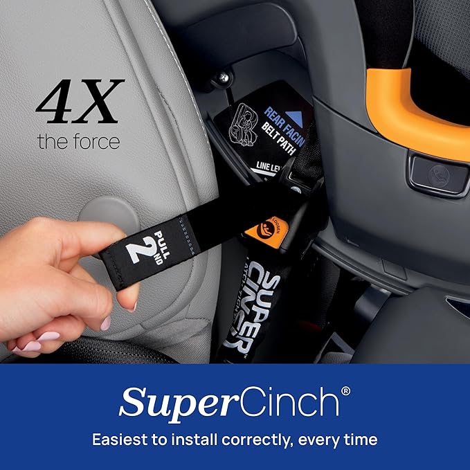 Chicco Fit4 4-in-1 Convertible Car Seat, Rear-Facing Seat for Infants 4-40 lbs., Forward-Facing Car Seat 25-65 lbs., Booster 40-100 lbs. | Element/Black