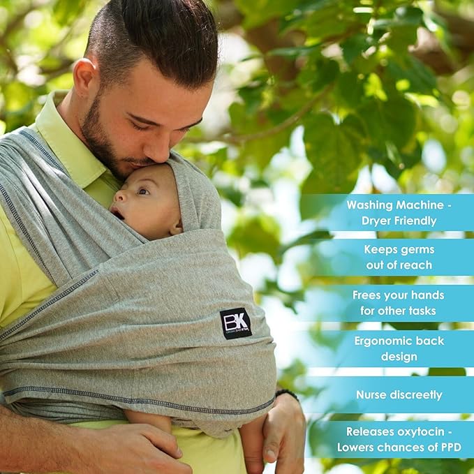 Original Baby K'tan Baby Carrier: #1 Easy Pre-Wrapped, Soft, Slip-On, No Rings, No Buckles | The Best Hands Free Infant Wrap for Newborn to Toddler up to 35lb (See Size Chart) + Baby Hat