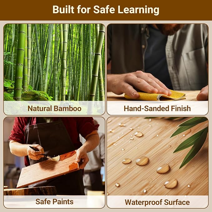 COSYLAND Kitchen Step Stool for Toddlers – Stable A-Frame Design Kids Standing Tower with Protective Crossbar – Wooden Learning Stool for Kitchen Island Counter, Bathroom (Natural)