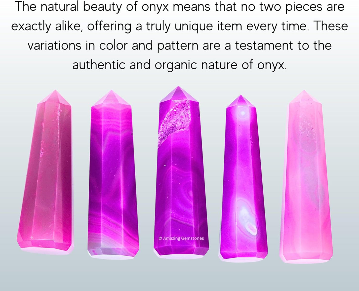 Amazing Gemstone Pink Agate Crystal Towers - Natural Healing Crystal Point Obelisk for Reiki Healing and Crystal Grid (2 Inch to 3 Inch)