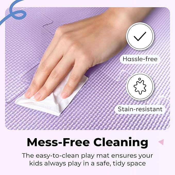 MioTetto Baby Play Mat, Soft Foam Floor Tiles for Kids. Adjustable Interlocking Foam Tiles, Fits with 50x50 Playpen Baby mat for Crawling & Development, Safe & Non-Toxic Playmat for Babies 6-12 Months