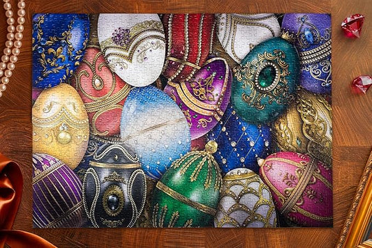 Jewel Egg Splendor | Traditions by Mosaic Puzzles - 1000 Piece Puzzle