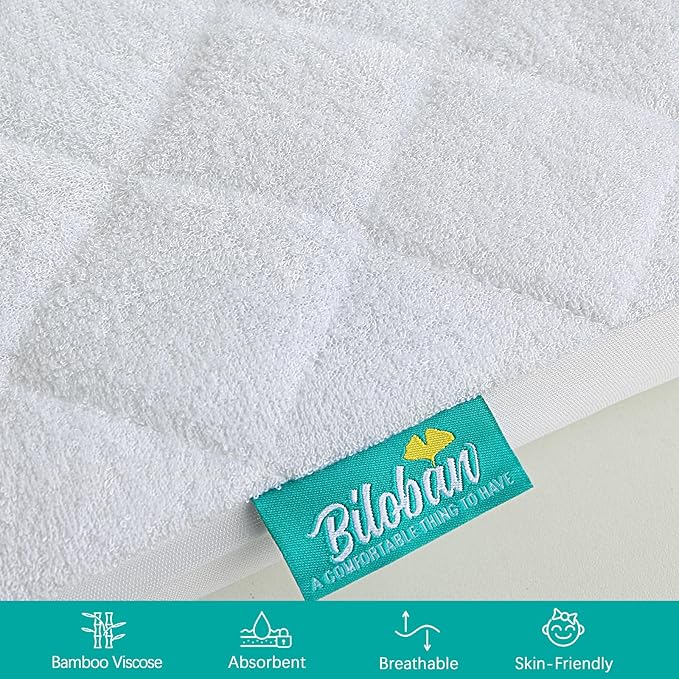 Bassinet Mattress Protector, Universal Fit for Halo Bassinest Swivel and Hourglass/Oval Bassinet Mattress, Ultra Soft Waterproof and Breathable, 2 Pack