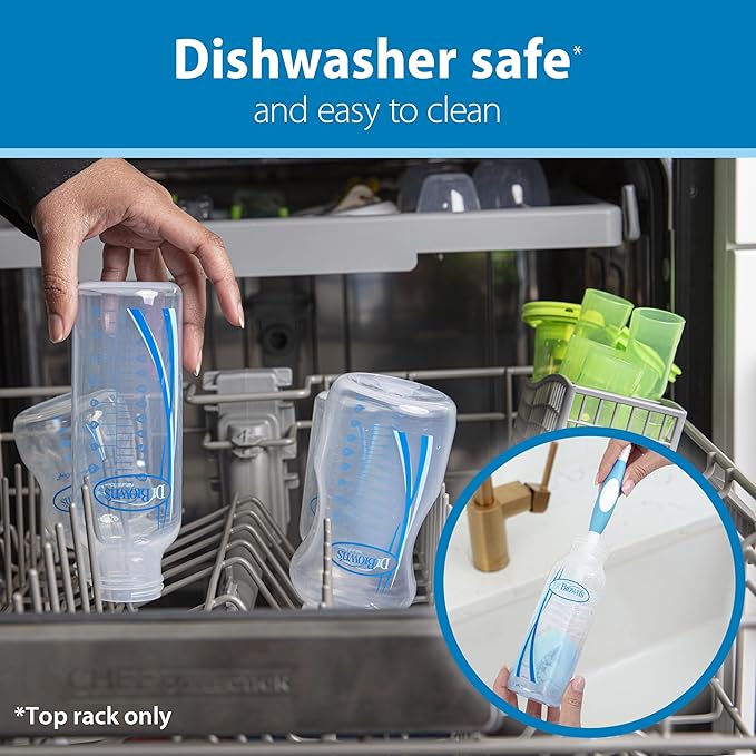 Dr. Brown’s Natural Flow® Anti-Colic Options+™ Narrow Baby Bottle, Lavender, 4oz/120mL, with Level 1 Slow Flow Nipple, 3-Pack