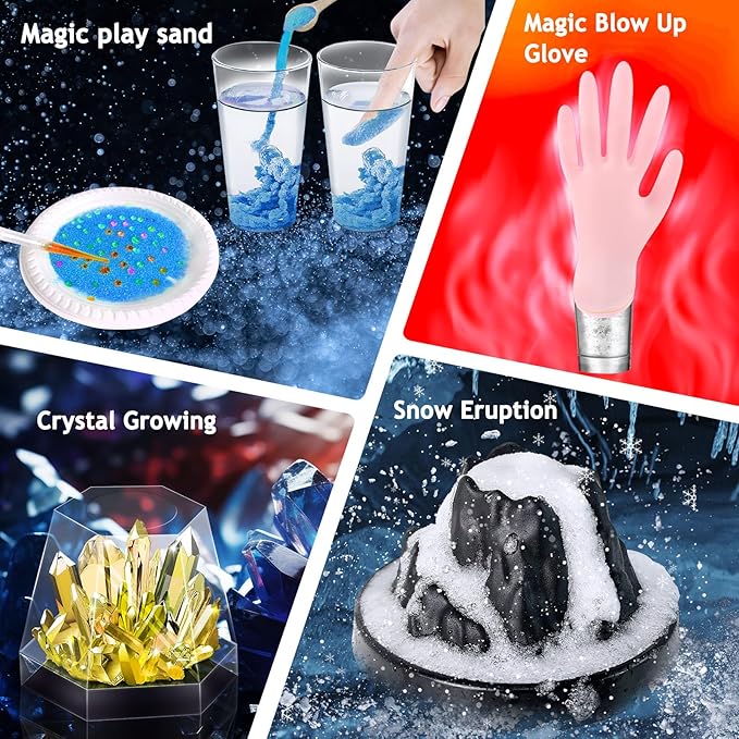 260 Experiments Science Kits for Kids, S.T.E.M Kit Magic Chemistry Physics Set, Boys Girls Toys Gifts Ideas Birthday Christmas, Volcano, Gemstone, Earth, Science Projects