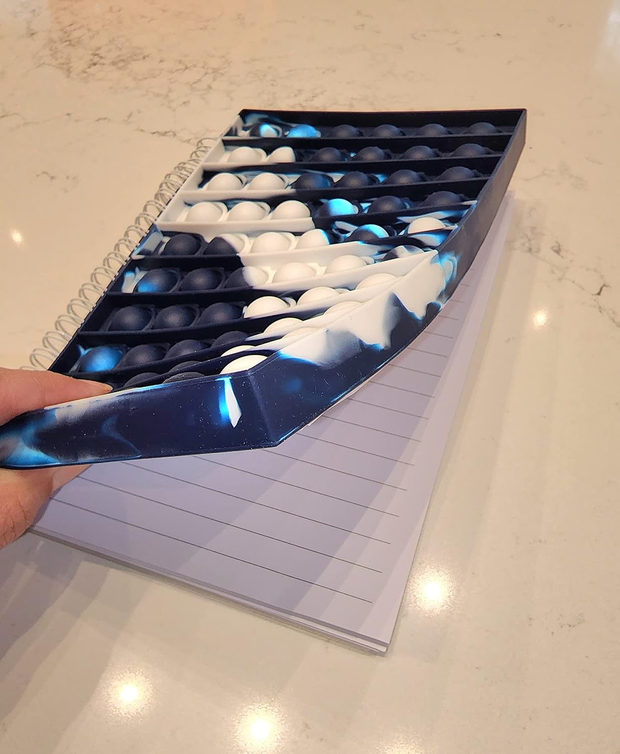 Fidget Notebook, Pop It Fidget Toy, Push Pop Spiral Notebook, Silicone Bubbles Sensory Toy Stress Reliever, Anxiety Relief Pop Journal, School/ Office Notebook, Chanukah Gift