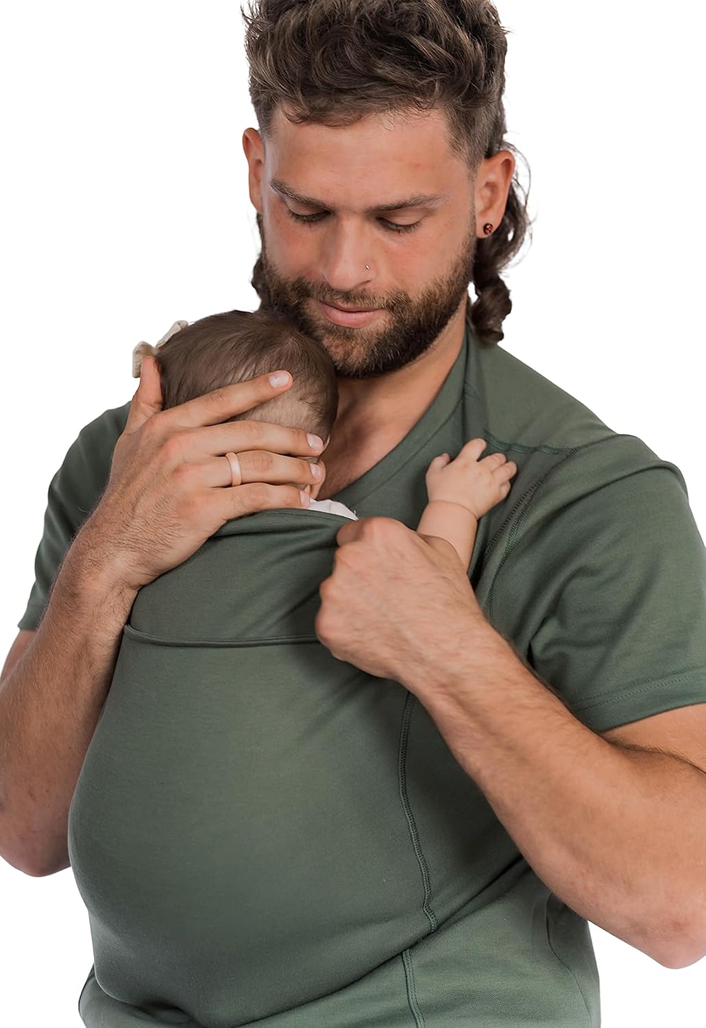 Lalabu The Dad Shirt | Hands-Free Baby Carrier for Dad with Kangaroo Pouch | Engineered for Bonding, Safety, & Comfort for Newborns Up to 15 Lbs. | CPSC Compliant