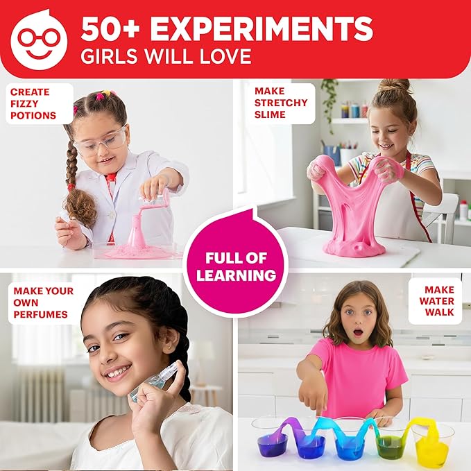 Doctor Jupiter Girls First Science Experiment Kit for Kids Ages 4-5-6-7-8| Birthday Gift Ideas for 4+ Year Old Girls| STEM Learning & Educational Toys
