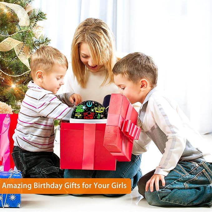 Race Car Night Light Projector Birthday Gifts Toys for Boys Age 3-5 Kids Car Nightlights 360 Degree Rotation with 17 Colors Changing Star Projector Ceiling Light Projector for Boys