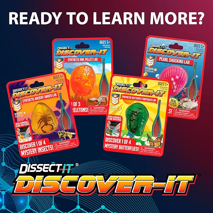 Dissect-It Discover-It Dinosaur Dig Kit, Dissecting Gel Kids Science Kit Project to Learn Anatomy, STEM Toys for Ages 6 and Above