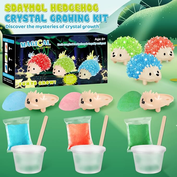 sdaymol Crystal Growing Kit,Science Kits for Kids Age 8-12,DIY Science Experiments Lab Learning & Educational Toys,STEM Projects Toys Gifts for Boys & Girls Ages 8 9 10 12