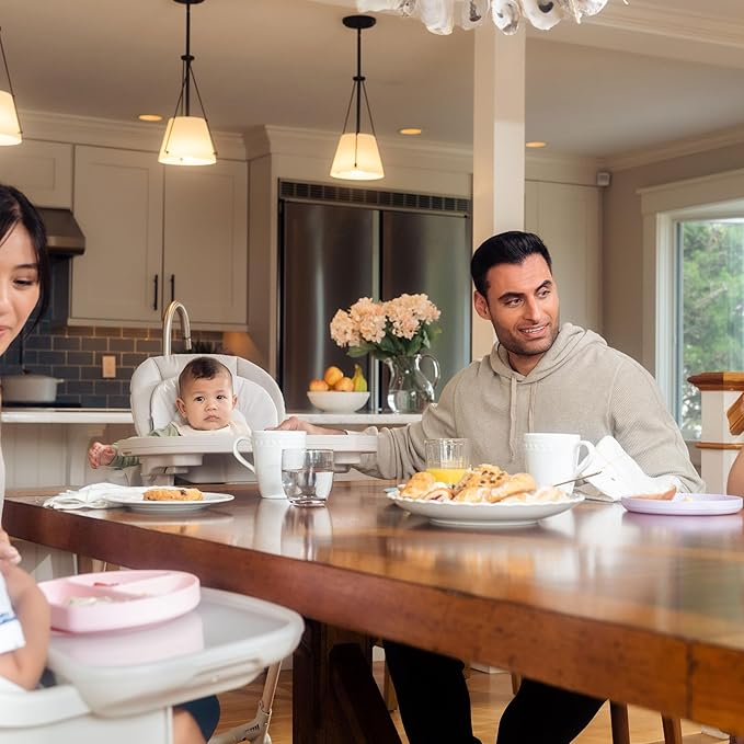 Maxi-Cosi Minla 6-in-1 High Chair for Babies & Toddlers, Portable Foldable Highchair, EcoCare Fabric, 9 Heights, 5 Reclines, 4 Tray Positions, Classic Graphite