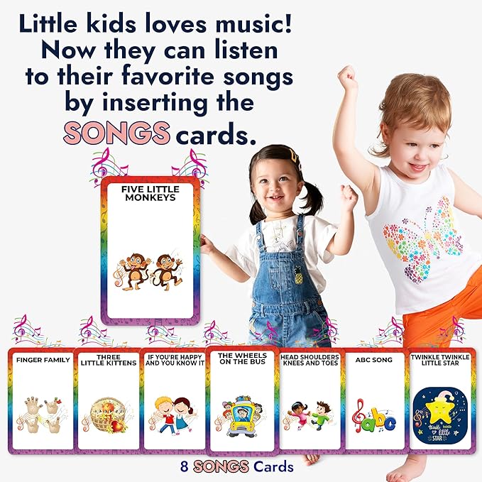 Just Smarty Talking Flash Cards for Toddlers | Alphabet Flash Cards for Kids Ages 2 3 4 5 6 | Speech Therapy and Autism Sensory Toys with Music, Phrases, ABC, Numbers, Sight Words | Pocket Toys