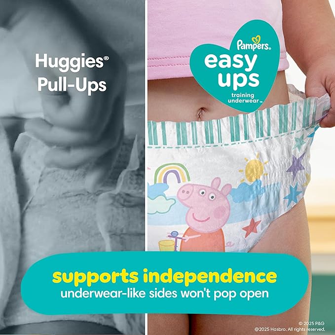 Pampers Training Pants - Easy Ups Girls & Boys - Size 3T-4T, 66 Count, Peppa Pig Potty Underwear (Packaging May Vary)