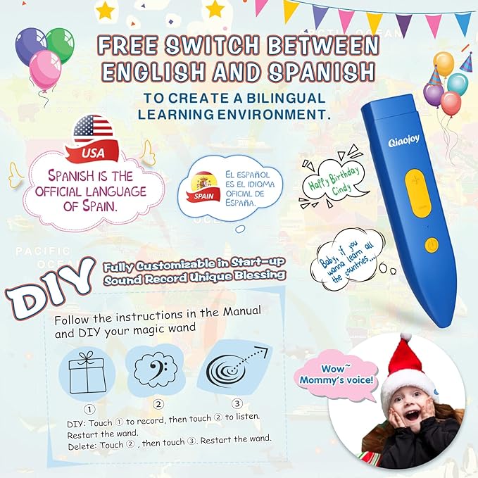 Bilingual Interactive for Kids Talking USA Map Dinosaur Poster for Kids Learning and Educational Toys,Talking Educational Dinosaur Toy for Ages 3 to 12 Years Old,Learning Chart for Preschool/Gift