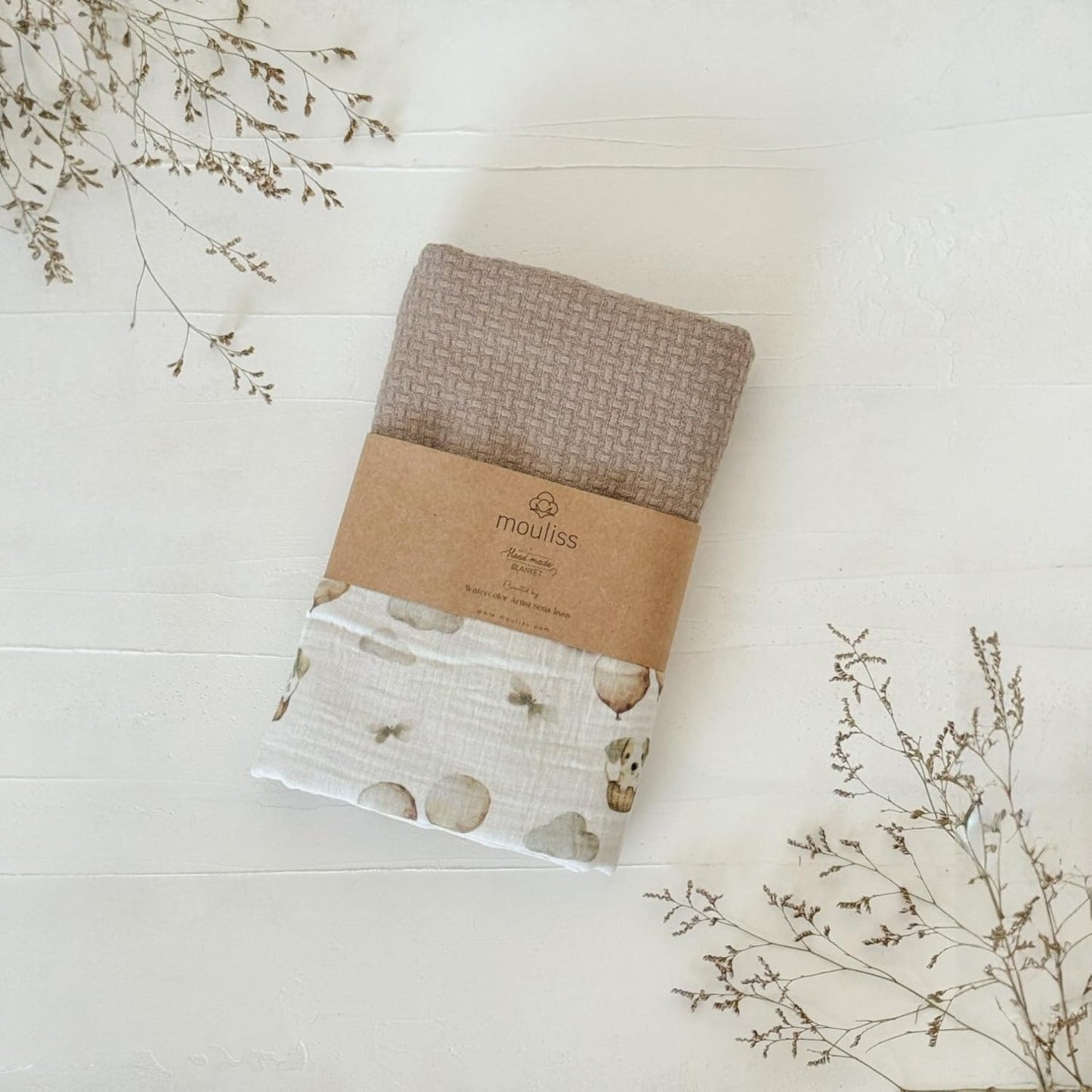 Personalized Baby Blanket with Name – Handmade 100% Organic Cotton Newborn Gift | Custom Knit Blanket for Boys, Girls, Kids & Baby Showers