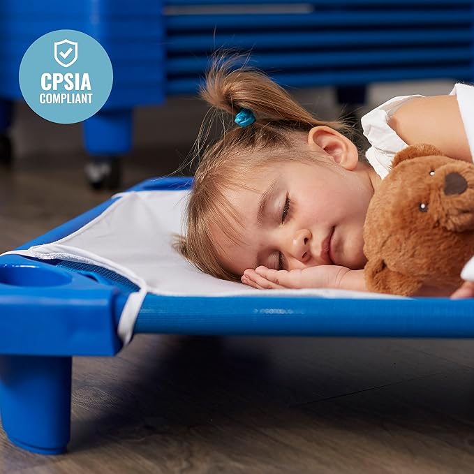 ECR4Kids Cot Sheet, Toddler Size, Rest Time Accessories, White, 12-Pack