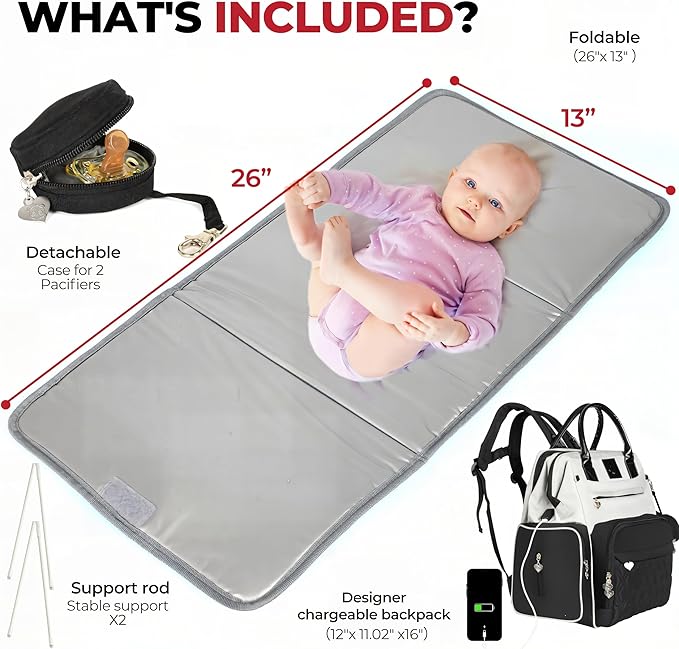 Award-Winning Eco-Friendly Smart Diaper Bag with Changing Station – 2025 Evergreen Winner, Premium All-in-One Backpack, Patent Pending, Heated Bottle Pockets, Trusted by Parents, Seen in Top USA Media