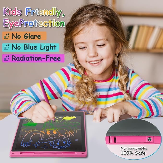 16 Inch LCD Writing Tablet - Colorful Electronic Drawing Pad & Doodle Board for Kids Ages 3-8, Erasable Educational Toy, Birthday Gift and Christmas for Girls and Boys