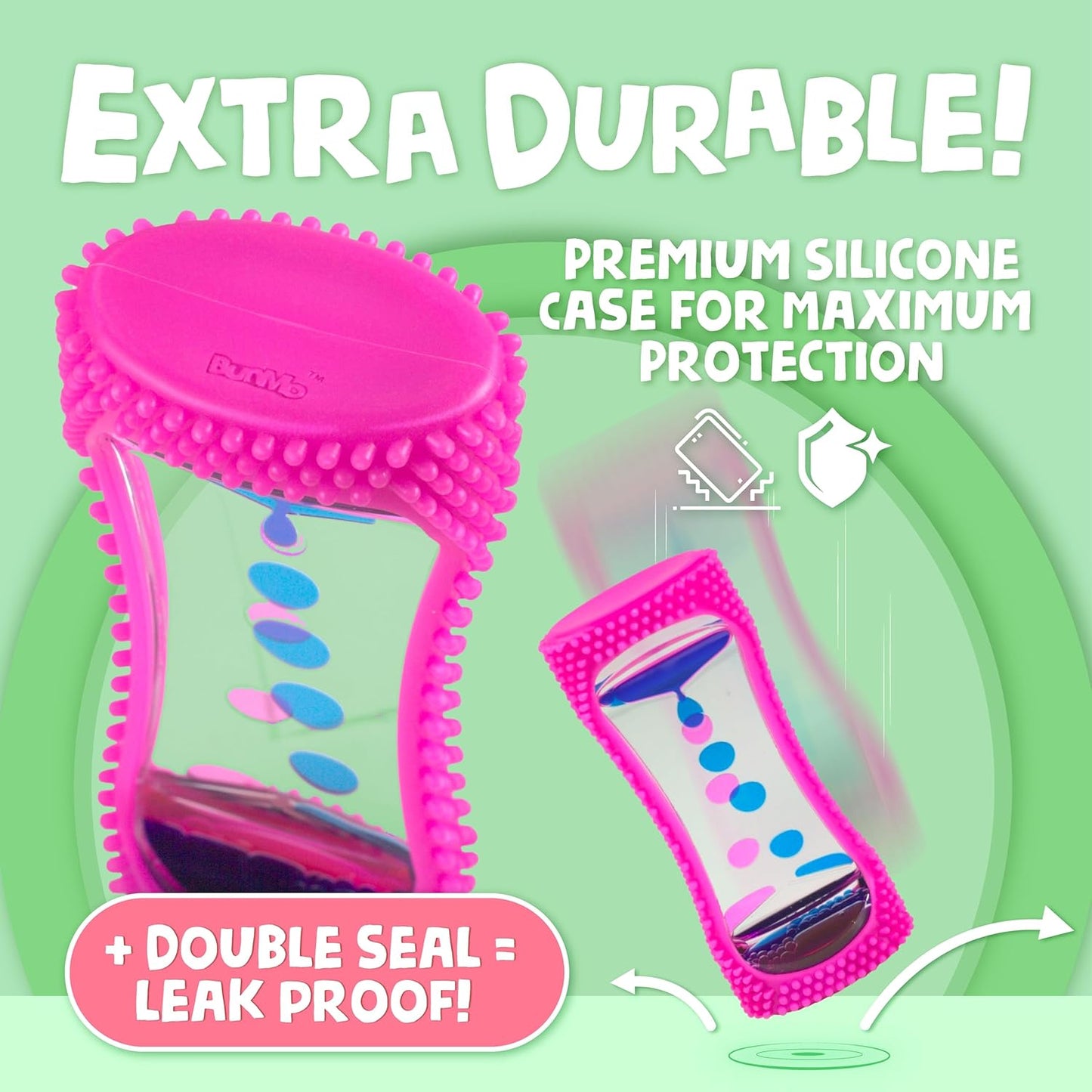 BUNMO Liquid Motion Bubbler with Sensory Texture - Liquid Timer - Bubble Timer - Liquid Motion Sensory Toys for Autism, Calming & Sensory Exploration - Kid Sensory Bottles Tubes - Small Purple