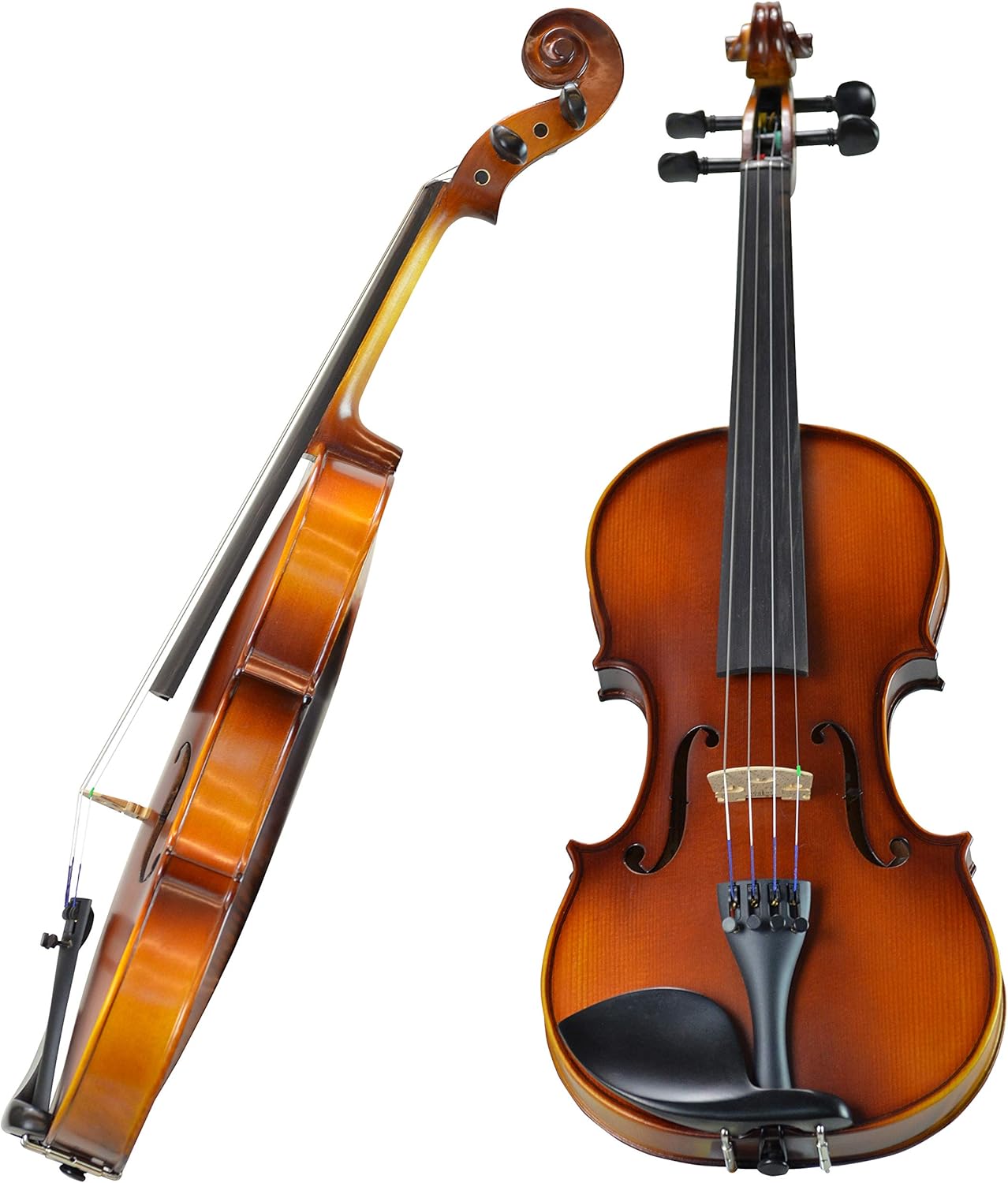 Bunnel G1 Violin Outfit 1/2 Size - Carrying Case and Accessories Included - Solid Maple Wood and Ebony Fittings By Kennedy Violins