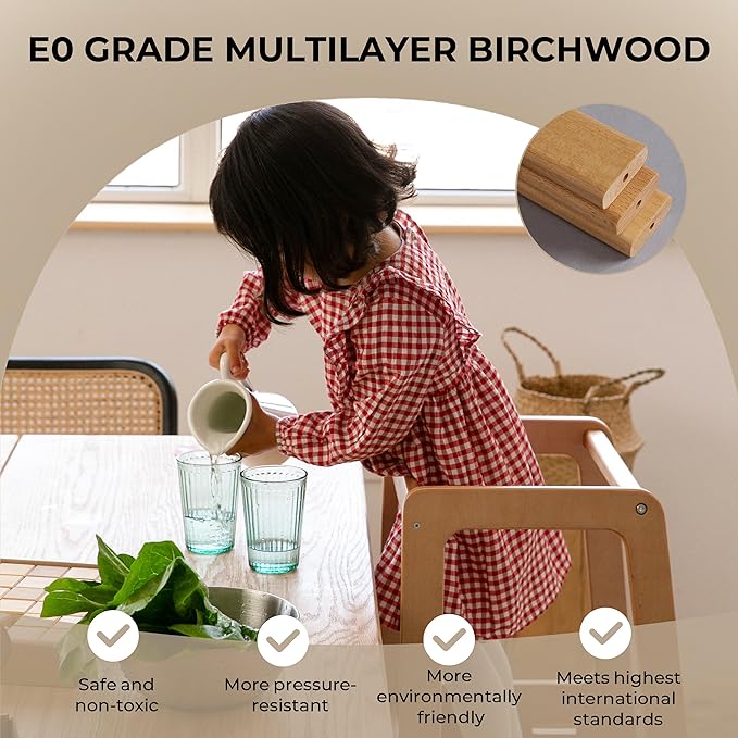 AVDAR Toddler Standing Tower Wooden Toddler Stool for Kitchen Adjustable, Winner 2023 of Contemporary Good Design, Montessori Kitchen Tools