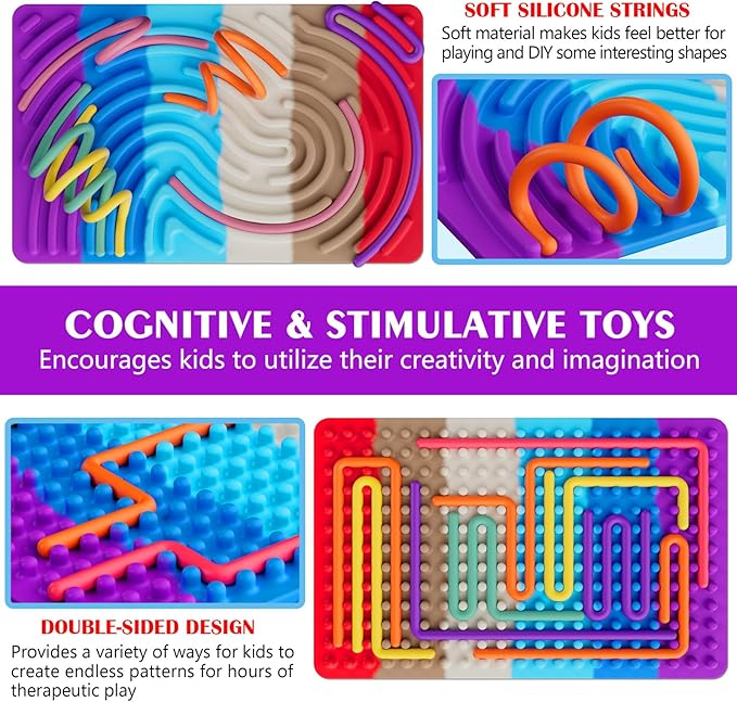 Sensory Fidget Toys for Kids Toddler Boys ,Sensory Activity Board for Stress Anxiety Autistic ADHD, Calm Down Travel Airplane Essentials Toy for 3+ Year Old, Stuffers Gifts for Teens Girls