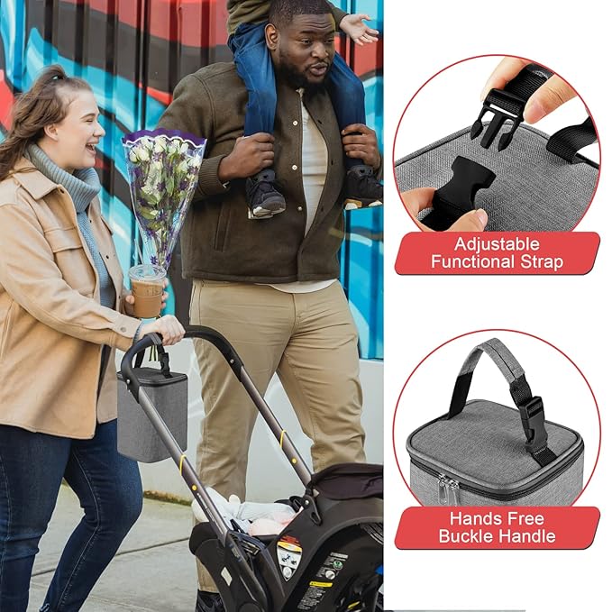 Accmor Breastmilk Cooler Bag, Baby Bottle Cooler Bags, Insulated Tote Bags On The Go, Fits 4 Large 8oz Bottles, for Nursing Mom Daycare Travel