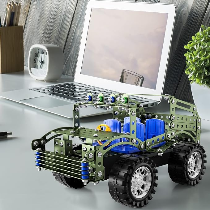 Lucky Doug Building Toys Model Truck Set - STEM Project for Kids Ages 8-12, Assembly Model Car Kits Toys for Kids Boys 8 9 10 11 Years Old