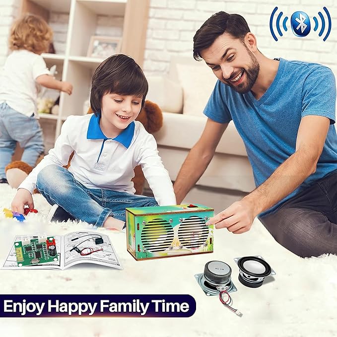 DIY Bluetooth Speaker Kit, Stem Projects for Kids Ages 8-12, STEM Kits for Kids Ages 10-12-14-16, Gifts for 9 10 11 12 13 14 15 16 Year Old Boys Teens (Green)