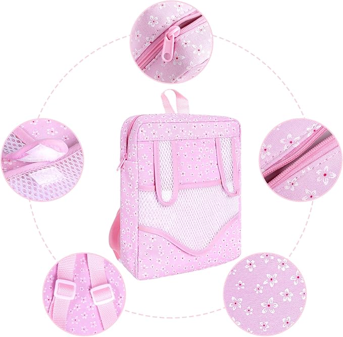 DONTNO 12 Inch Baby Doll with Clothes and Backpack Carrier,Newborn Doll Includes Clothes,Blanket,Pacifier,Bottle,First Gift for Toddlers 36 Months and Up