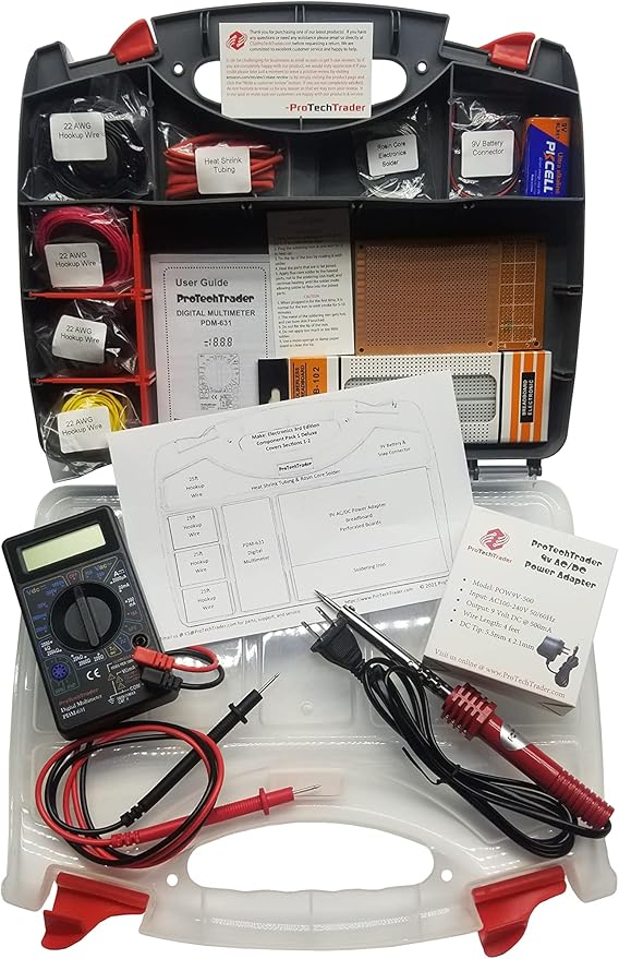 Make: Electronics Third Edition Kit 1 Deluxe - Beginner, Intermediate, & Advanced (Teen - Adult) Component Pack That Follows The Experiments in Make: Electronics 3rd Ed by Charles Platt