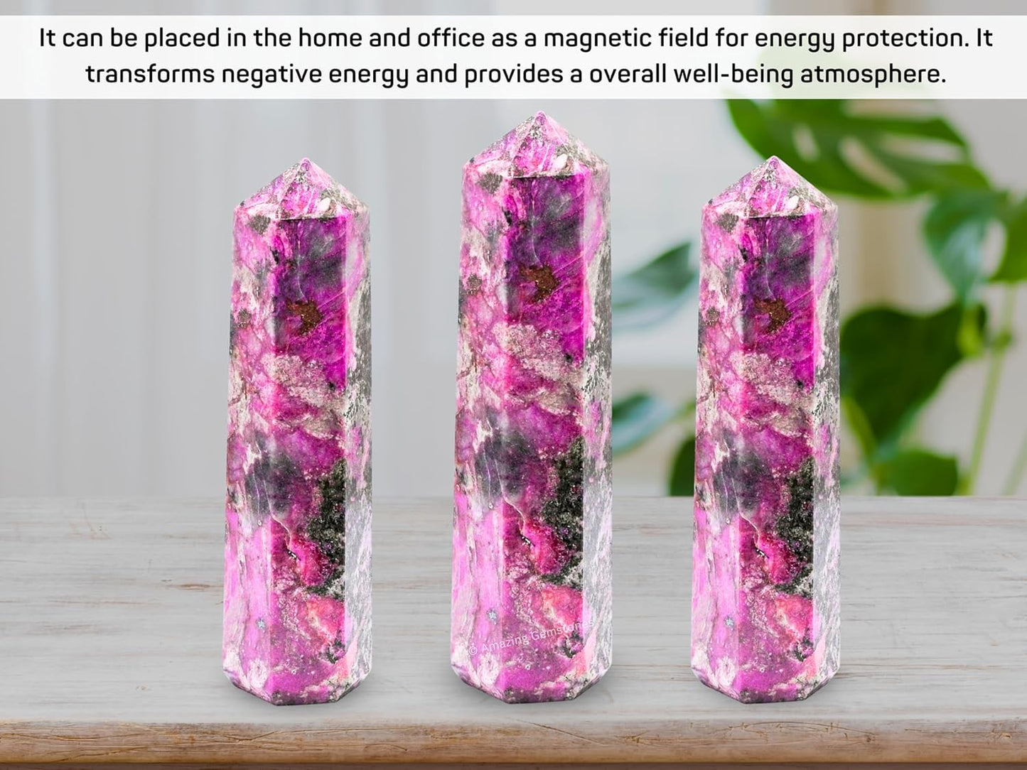 Amazing Gemstone Large Cobalt Calcite Crystal Towers ~ Natural Healing Crystal Point Obelisk for Reiki Healing and Crystal Grid (5.5" to 6" INCH)