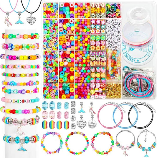 PAXCOO 2435PCS Bracelet Making Kit Including All Kinds of Beads for Jewelry Making, Friendship Bracelets, Necklaces, Beading, Gifts and DIY Crafts
