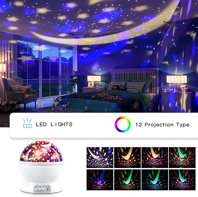 Race Car Night Light Projector Birthday Gifts Toys for Boys Age 3-5 Kids Car Nightlights 360 Degree Rotation with 17 Colors Changing Star Projector Ceiling Light Projector for Boys
