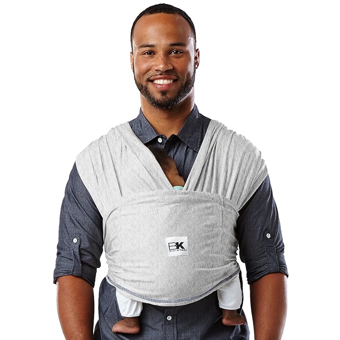 Original Baby K'tan Baby Carrier: #1 Easy Pre-Wrapped, Soft, Slip-On, No Rings, No Buckles | 5 in 1 Baby Sling Gift | The Best Hands Free Infant Wrap | Heather Grey | X-Small