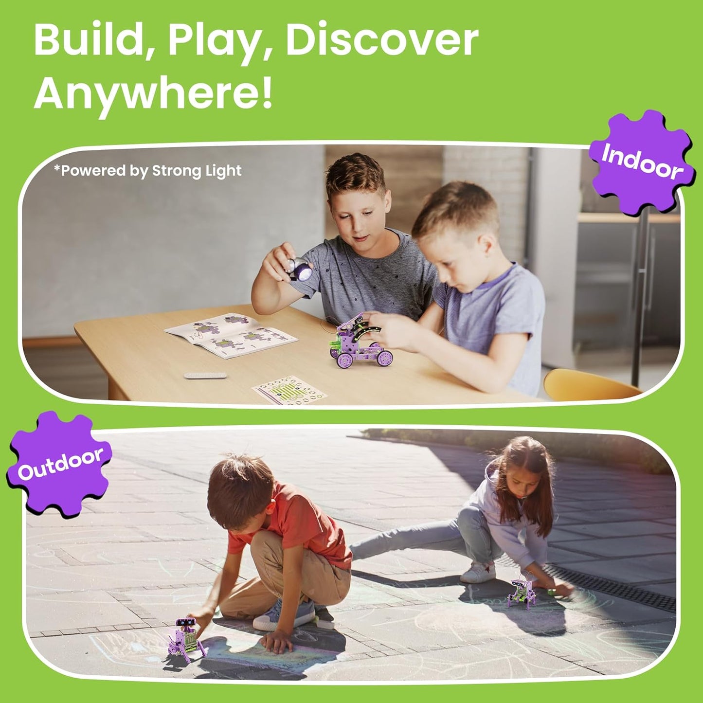 Sillbird Solar Building Robot Kit STEM Gift for Boys Aged 8-14, 12-in-1 DIY Science Educational Toys for Kids Birthday, Solar Powered Robotic Set with 190 Pieces