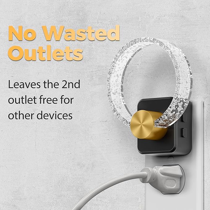 DORESshop Night Lights Plug Into Wall, [2 Pack] LED Night Light Color Changing RGB with Dusk-to-Dawn Sensor, Adjustable Brightness Dimmable Nightlights for Hallway, Bedroom,Kids Room