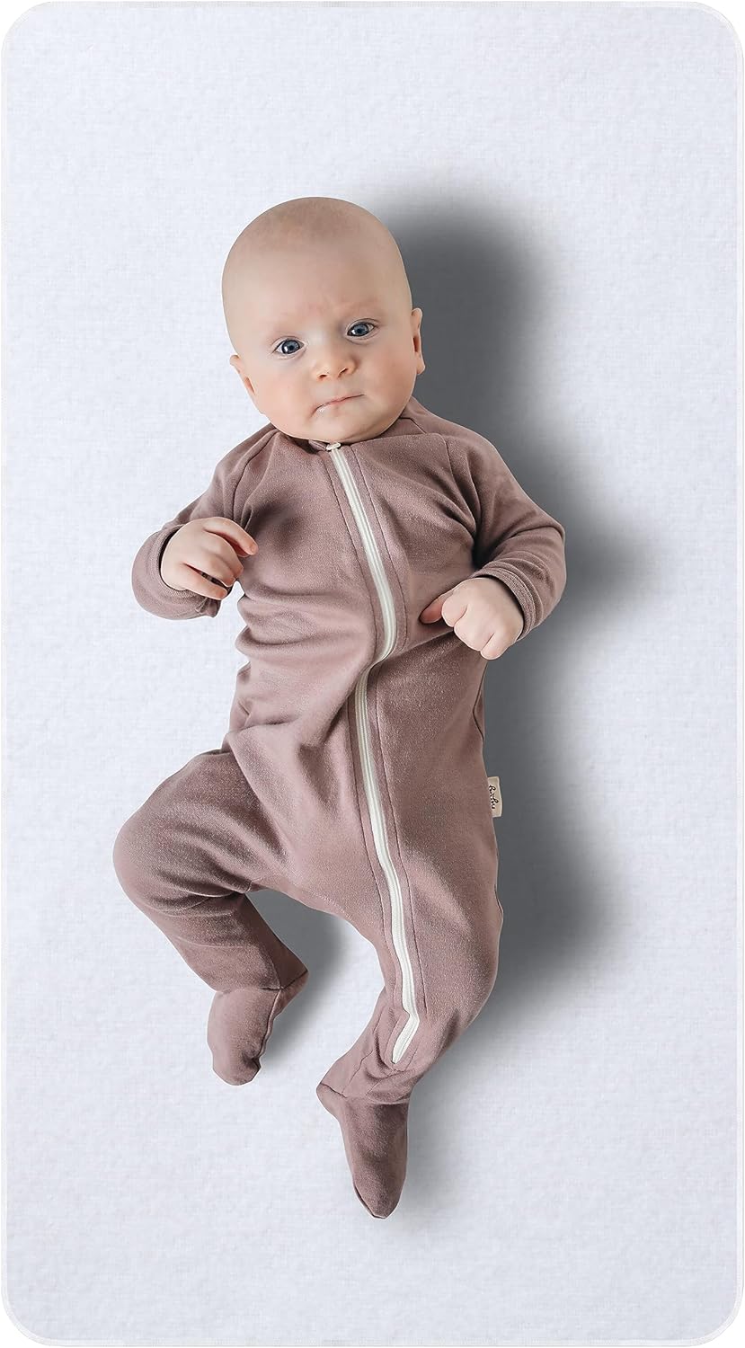 Flannel Crib Protector Pad，100％ Waterproof Mattress Protector Pad, One Size, 27" X 50" White