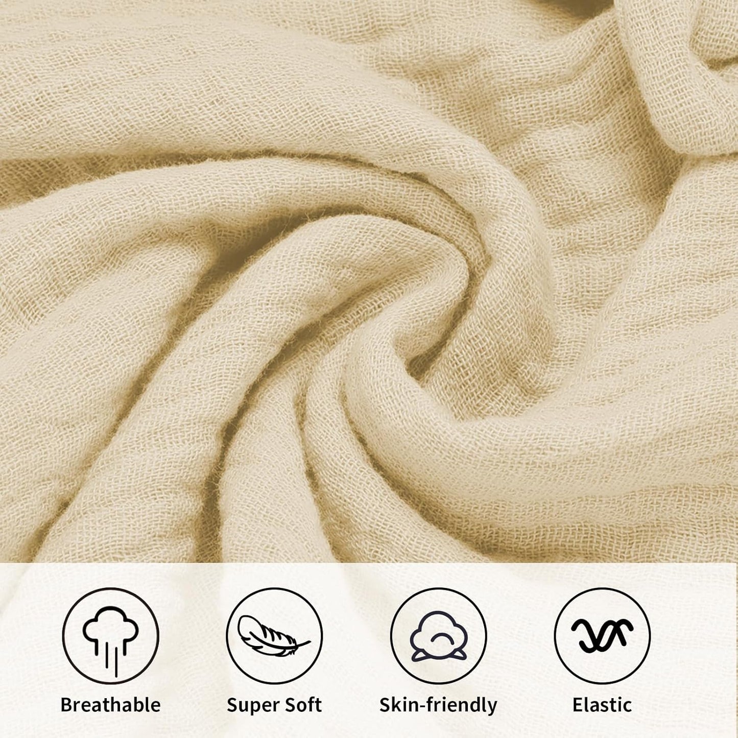 Easter Organic Cotton Muslin Bunny Loveys for Babies Baby Security Blanket Baby Snuggle Toy Newborn Essentials Must Haves(Rabbit-Off White)