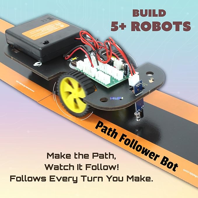 Butterfly EduFields 5in1 STEM Robotics kit | Robot Toys for Kids Ages 8 9 10 11 12 Years Old Boys Girls | Electronics Sensor Modules | No Coding Required | Birthday Gift for Kids Ages 8+