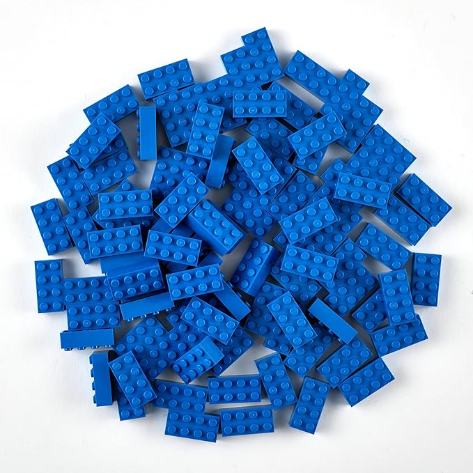 Strictly Briks Classic Bricks 2x4 Starter Kit - 96 Blue Pieces - Creative Building Set for STEM Learning - Compatible with Lego & Major Brick Brands