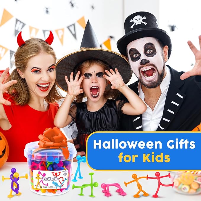 OleOletOy Suction Fidget Toys for Kids: 42 Pack Suction Cup People Toys - Sensory Toys for Autism Kids Calming - Quiet Fidgets for Classroom Prizes - Gifts for Stocking Stuffers Goodie Bag Party Favor