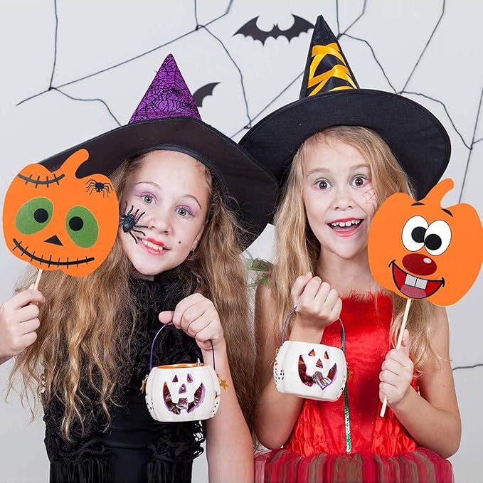 16 Kits Foam Pumpkin Craft Kits With Stickers for Kids Crafts Halloween Decoration